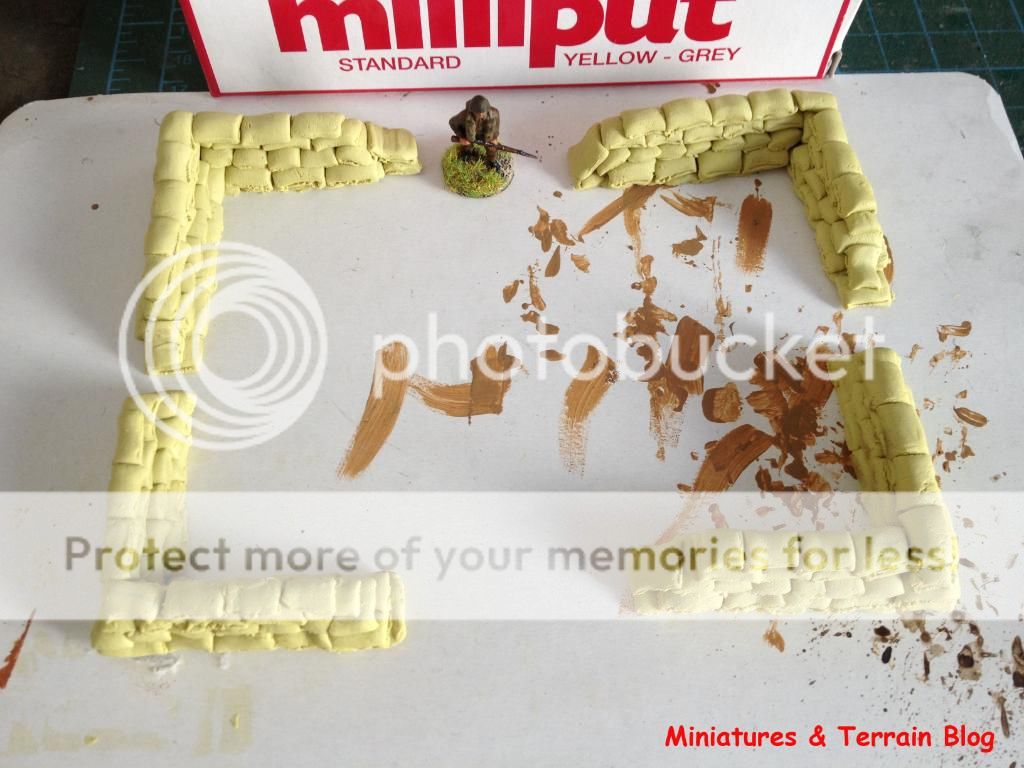 Miniatures & Terrain Sandbags making and painting tutorial